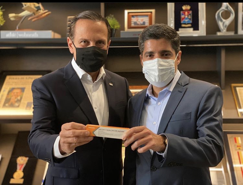 ACM Neto se reúne com João Doria para viabilizar a CoroNavac para Salvador