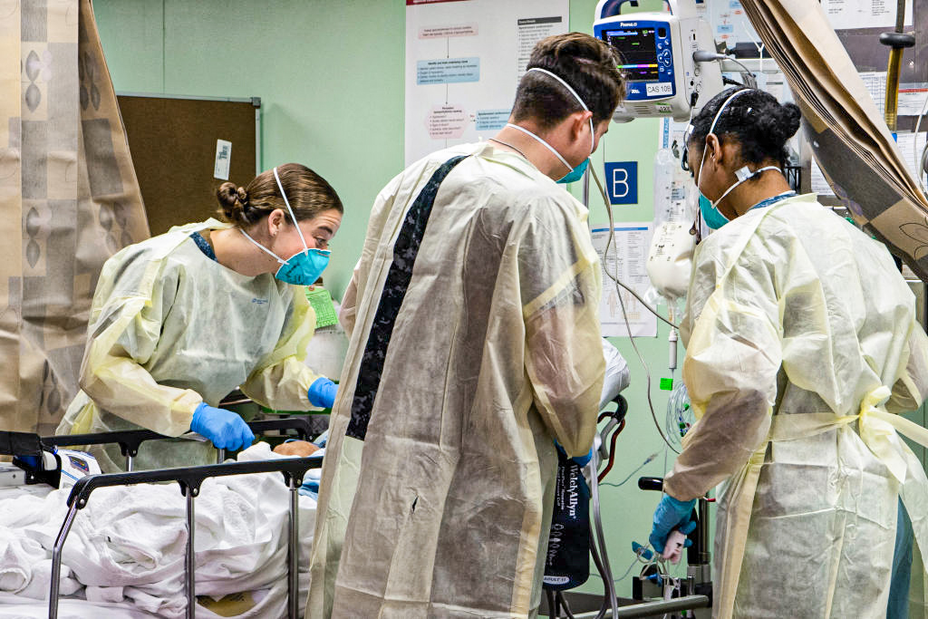 Internações por Covid-19 crescem nos Estados Unidos para pouco mais de 59.000 pacientes