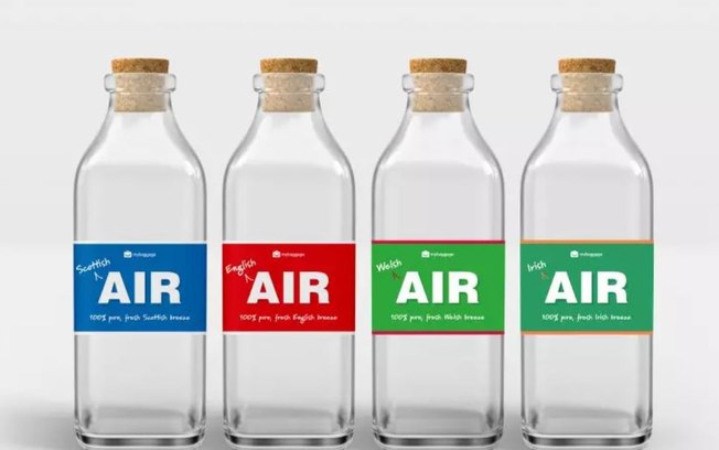 Empresa vende ar engarrafado no Reino Unido por R$170